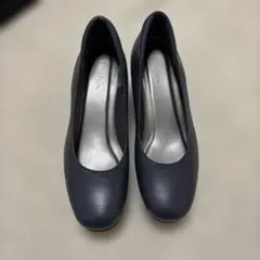 HILLS AVENUE ウェッジソールパンプス ネイビー 22.5cm 紺