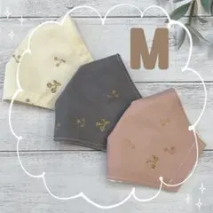 Mサイズ♡ハンドメイド♡立体マスク♡子供マスク♡給食当番　布マスク