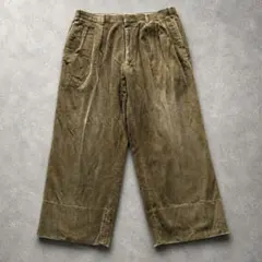 00’s vintage コーデュロイ ワイドパンツ オリーブ アメカジ 古着のサムネイル