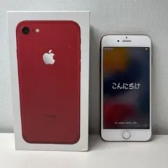 iPhone7 product レッド128G SiMフリー バッテリー100% - メルカリ