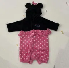 ミニーマウス　フリースカバーオール