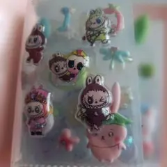 ラ*）様 シール帳完成品　ラブブ　おしりシール　ボンボンドロップ　クロミ　しんち