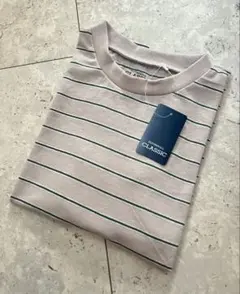 新品タグ付！エルフィンドール かっこいいボーダートップス Tシャツ 長袖 ロンT