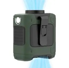 ベルトファン 腰掛け扇風機 強力 3段階風量調節 腰掛けファン 大容量グリーン