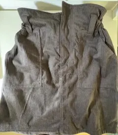 ブラウン　膝上　コーデュロイ タイトスカート