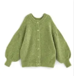 前後2Wayモヘヤタッチニットカーディガン[an1244]