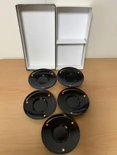 茶道具セット 竹模様の黒い箱付き