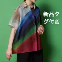 新品タグ付き　コラボプリントシャツのサムネイル