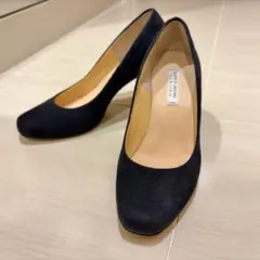 【セール中！】【美品】MODE ET JACOMO ネイビー パンプス スエード