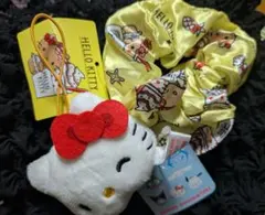 ハローキティ　日焼け　キティ　シュシュ　マスコット