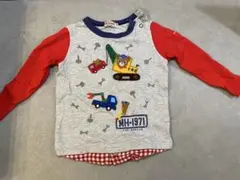 MH 1971 クマと車の長袖Tシャツ 95cm