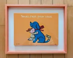 【希少】市原淳 「大きなプレゼント」絵画 (版画/キャンバスジクレー) 美品 市原淳「Qui se ressemble～」版画 直筆サイン入り イラスト