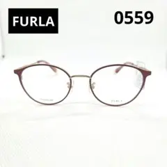 FURLA チタン製 ピンクフレーム メガネ 0559