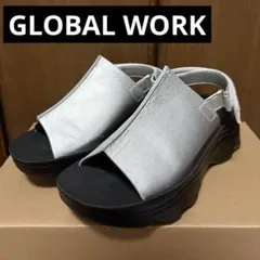 最終値下げ　GLOBAL WORK シルバー　サンダル　M