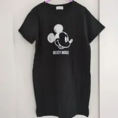 ミッキーマウス 半袖ワンピース 黒