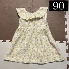 花柄ノースリーブワンピース 90センチ