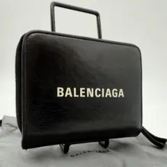 人気　バレンシアガ　レザー　ビルフォード　エブリデイ　二つ折り財布　ブラック