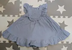 しまむら juo ワンピース 90cm ライトブルー 花柄のサムネイル