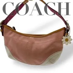 【良品✨】コーチ ワンショルダー 肩掛け ホーボー キャンバス レザー