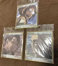 進撃の巨人 リヴァイ ハンジ エルヴィン 色紙 セリア