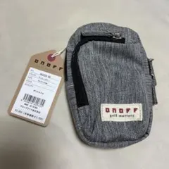 ONOFF ゴルフ グレー ポーチ 小型