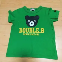 DOUBLE.B クマプリント Tシャツ 100　ミキハウス