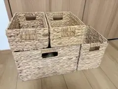 ニトリ　ウォーターヒヤシンス　バスケット　自然素材　かご　カラーボックス　ムスカ