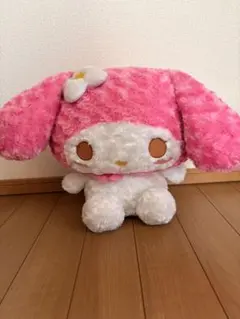 マイメロディ ぬいぐるみ ドット柄リボン ローズボア 2014 特大サイズ