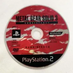 METAL GEAR SOLID 3★SUBSISTENCE★ディスクJ★PS2