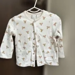 ラルフローレン　花柄ピンクカーディガン　12M