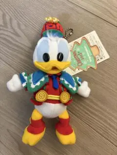 【新品】ドナルドダック 2012年 クリスマス ぬいぐるみバッジ
