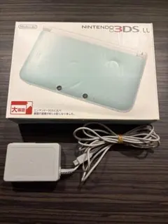【美品】ニンテンドー 3DS LL ミント×ホワイト＋純正アダプタ