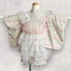 新作】七五三 着物 ハンドメイド レース被布 女の子 被布 被布ドレス
