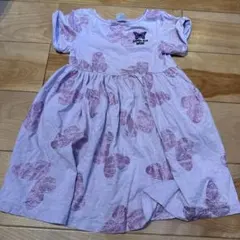 ANNA SUI Mini 蝶プリント 半袖ワンピース