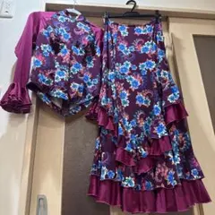 フラメンコダンス用ブラウスとスカートセット