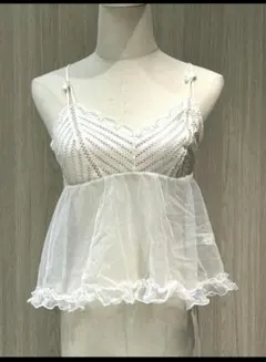 フリルキャミソール　白　М