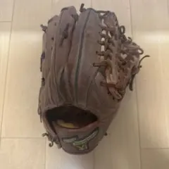 ミズノプロ　硬式用グローブ オレンジ 外野手用グラブ　グローブ 高校野球対応のサムネイル