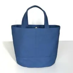 パステルカラー帆布バッグ ブルー