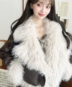 【moment+】風裏地キルトライダースジャケットブルゾン