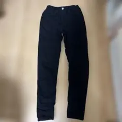 GU ジーユー デニムパンツ 150 黒 ブラック ジーンズ 長ズボン
