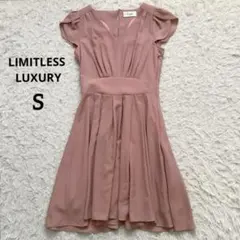 リミットレスラグジュアリー ワンピース ピンク 36 S フリルスリーブ 結婚式