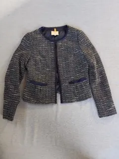 EMMA JAMES ツイードノーカラージャケット サイズ9号