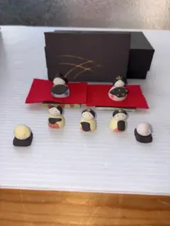 春の豆雛三段飾り ガラス細工 ミニチュア - メルカリ