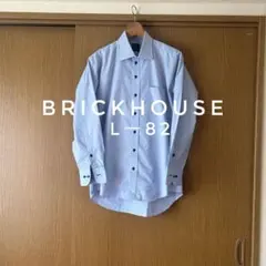 BRICK HOUSE 長袖シャツ L-82 ブルー ドット柄美品東京シャツのサムネイル