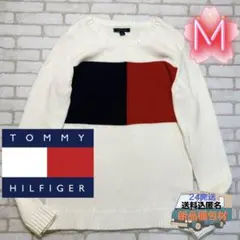 ■TOMMY HILFIGER スプリングニット 個性派 コットン春セーター