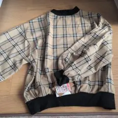 チェック柄長袖シャツ