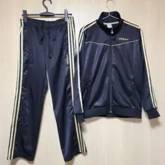 adidas　アディダス　ジャージ　上下　セット　M　ブラック　ゴールド　黒　金