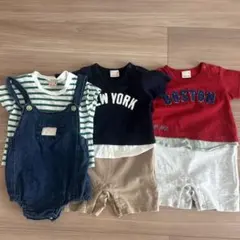 プティマイン　70cm 半袖　ロンパース3点セット