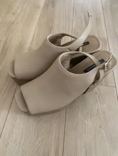 値下げ★5000→3800ESPERANZA ベージュ 厚底オープントゥサンダル