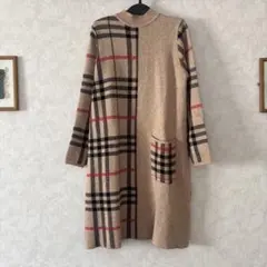 新品未使用　ZERO ベージュ系ニットワンピース　Freesize